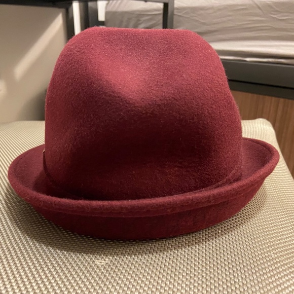 Gucci Burgundy Wool Fedora with Gold Accent main image 3